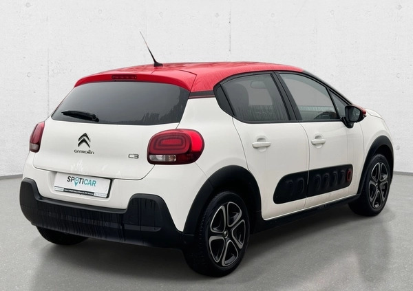 Citroen C3 cena 49900 przebieg: 38547, rok produkcji 2018 z Puszczykowo małe 326